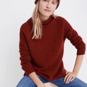 Madewell Belmont Ribbed Mock Neck Sweater